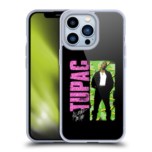 Tupac Shakur Key Art Distressed Look Soft Gel Case for Apple iPhone 13 Pro