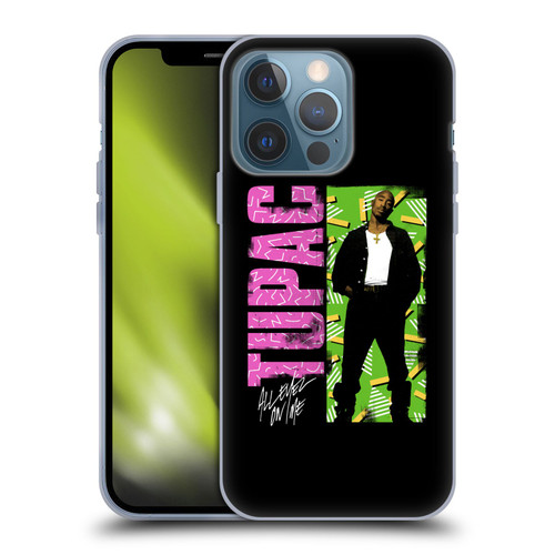 Tupac Shakur Key Art Distressed Look Soft Gel Case for Apple iPhone 13 Pro
