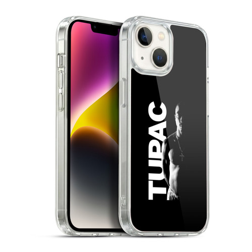 Tupac Shakur Key Art Black And White Soft Gel Case for Apple iPhone 14