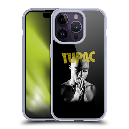 Tupac Shakur Key Art Golden Soft Gel Case for Apple iPhone 14 Pro