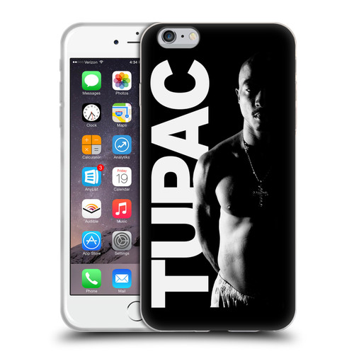 Tupac Shakur Key Art Black And White Soft Gel Case for Apple iPhone 6 Plus / iPhone 6s Plus