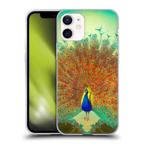 Duirwaigh Animals Peacock Soft Gel Case for Apple iPhone 12 Mini
