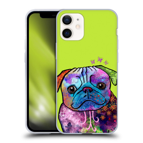 Duirwaigh Animals Pug Dog Soft Gel Case for Apple iPhone 12 Mini