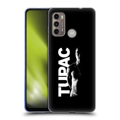 Tupac Shakur Key Art Black And White Soft Gel Case for Motorola Moto G60 / Moto G40 Fusion