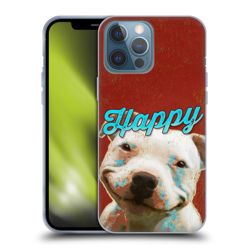 Duirwaigh Animals Pitbull Dog Soft Gel Case for Apple iPhone 13 Pro Max
