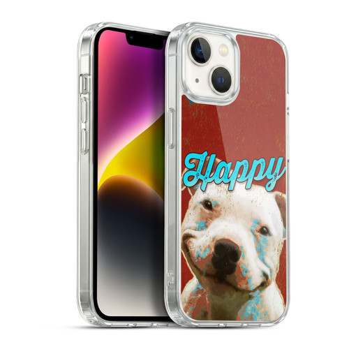 Duirwaigh Animals Pitbull Dog Soft Gel Case for Apple iPhone 14