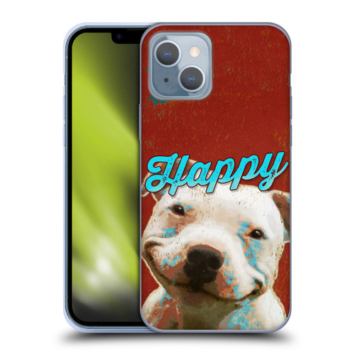 Duirwaigh Animals Pitbull Dog Soft Gel Case for Apple iPhone 14