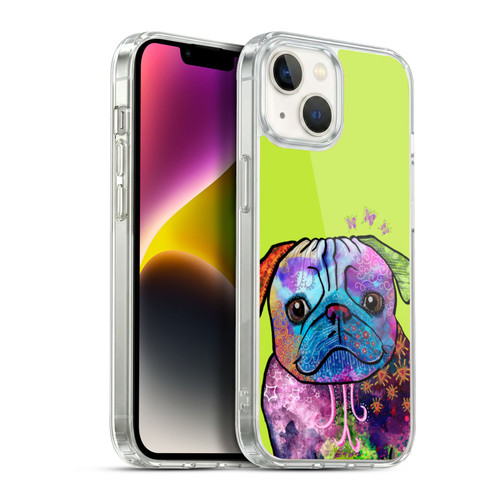 Duirwaigh Animals Pug Dog Soft Gel Case for Apple iPhone 14