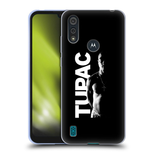 Tupac Shakur Key Art Black And White Soft Gel Case for Motorola Moto E6s (2020)