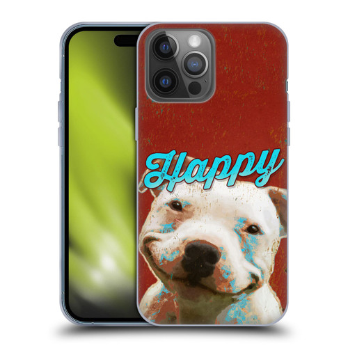 Duirwaigh Animals Pitbull Dog Soft Gel Case for Apple iPhone 14 Pro Max