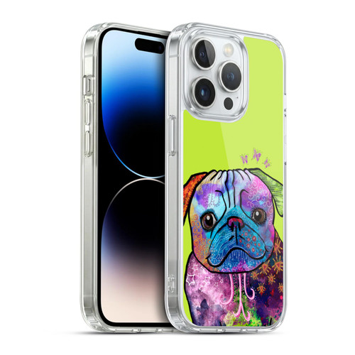 Duirwaigh Animals Pug Dog Soft Gel Case for Apple iPhone 14 Pro & MagSafe