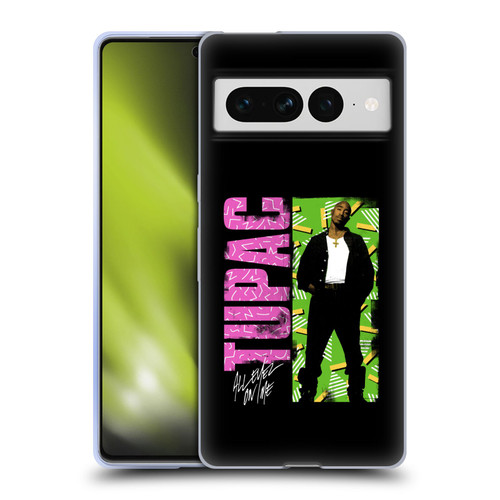 Tupac Shakur Key Art Distressed Look Soft Gel Case for Google Pixel 7 Pro