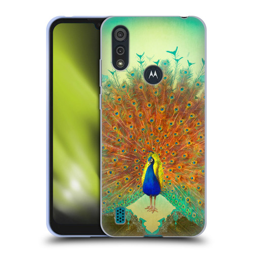 Duirwaigh Animals Peacock Soft Gel Case for Motorola Moto E6s (2020)