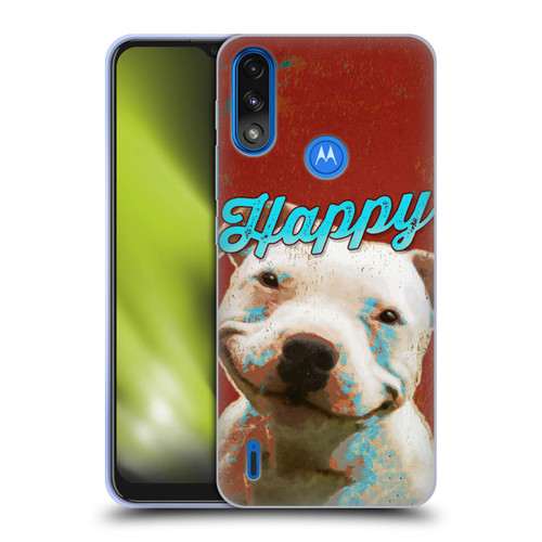 Duirwaigh Animals Pitbull Dog Soft Gel Case for Motorola Moto E7 Power / Moto E7i Power