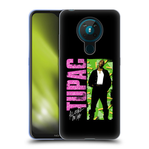 Tupac Shakur Key Art Distressed Look Soft Gel Case for Nokia 5.3