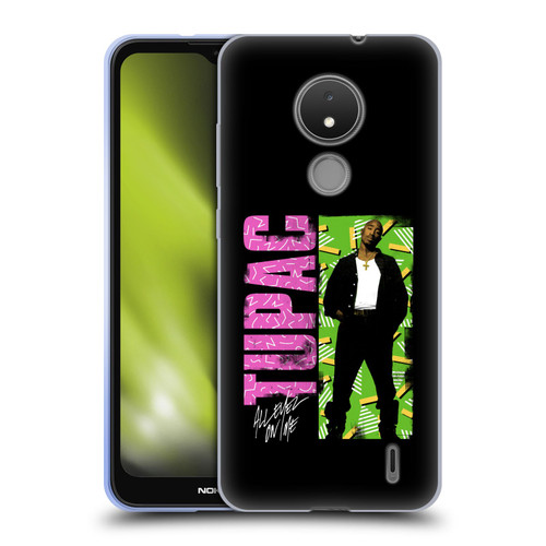 Tupac Shakur Key Art Distressed Look Soft Gel Case for Nokia C21