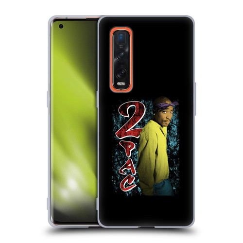 Tupac Shakur Key Art Vintage Soft Gel Case for OPPO Find X2 Pro 5G
