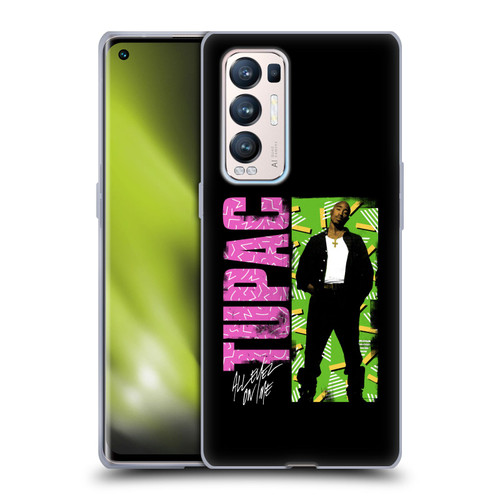 Tupac Shakur Key Art Distressed Look Soft Gel Case for OPPO Find X3 Neo / Reno5 Pro+ 5G