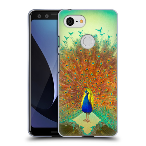 Duirwaigh Animals Peacock Soft Gel Case for Google Pixel 3