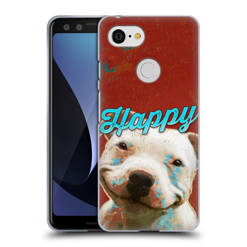 Duirwaigh Animals Pitbull Dog Soft Gel Case for Google Pixel 3
