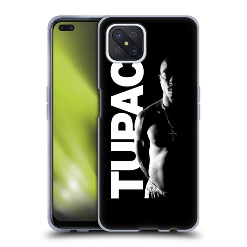 Tupac Shakur Key Art Black And White Soft Gel Case for OPPO Reno4 Z 5G