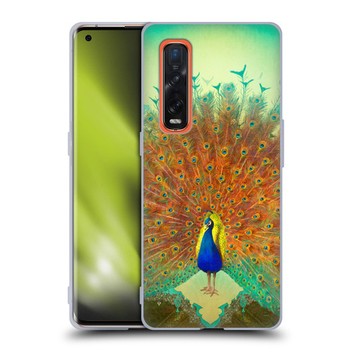 Duirwaigh Animals Peacock Soft Gel Case for OPPO Find X2 Pro 5G
