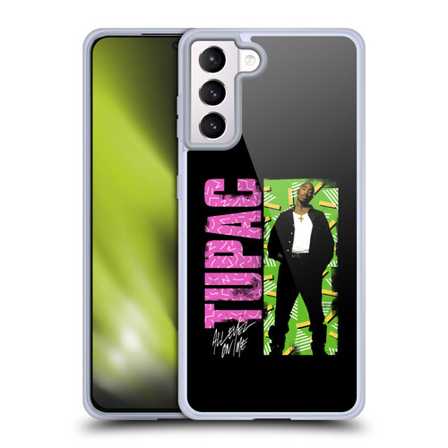 Tupac Shakur Key Art Distressed Look Soft Gel Case for Samsung Galaxy S21+ 5G