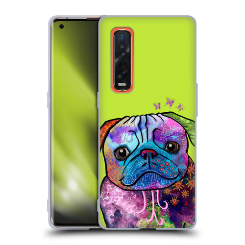 Duirwaigh Animals Pug Dog Soft Gel Case for OPPO Find X2 Pro 5G