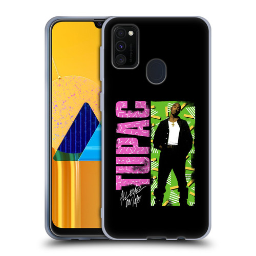 Tupac Shakur Key Art Distressed Look Soft Gel Case for Samsung Galaxy M30s (2019)/M21 (2020)
