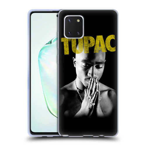 Tupac Shakur Key Art Golden Soft Gel Case for Samsung Galaxy Note10 Lite