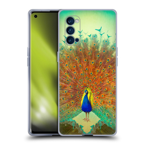 Duirwaigh Animals Peacock Soft Gel Case for OPPO Reno 4 Pro 5G
