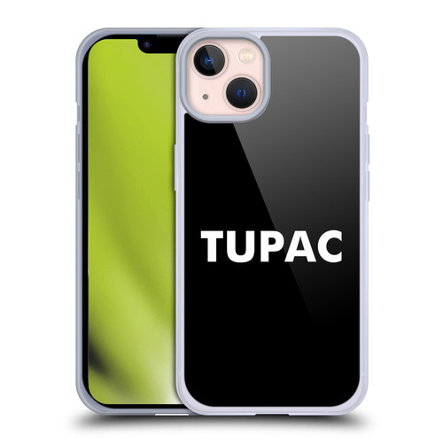 Tupac Shakur Logos Sans Serif Soft Gel Case for Apple iPhone 13
