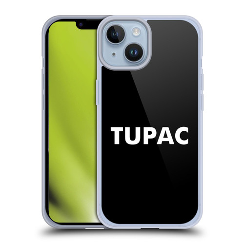 Tupac Shakur Logos Sans Serif Soft Gel Case for Apple iPhone 14
