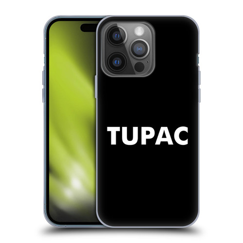 Tupac Shakur Logos Sans Serif Soft Gel Case for Apple iPhone 14 Pro