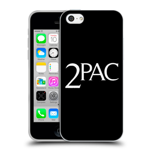 Tupac Shakur Logos Serif Soft Gel Case for Apple iPhone 5c