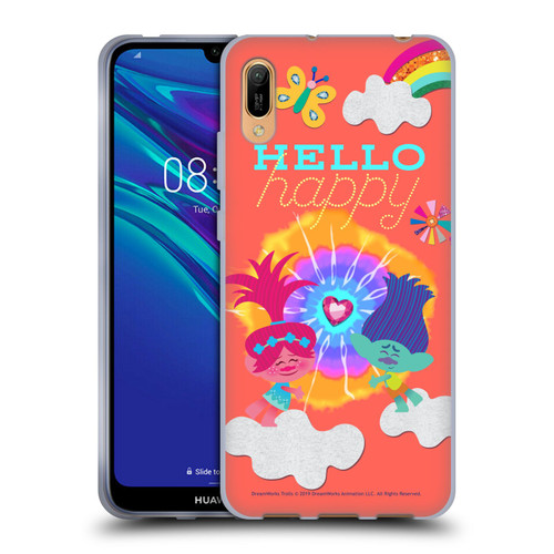 Trolls Graphics Poppy Branch Rainbow Soft Gel Case for Huawei Y6 Pro (2019)