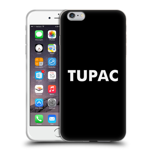 Tupac Shakur Logos Sans Serif Soft Gel Case for Apple iPhone 6 Plus / iPhone 6s Plus