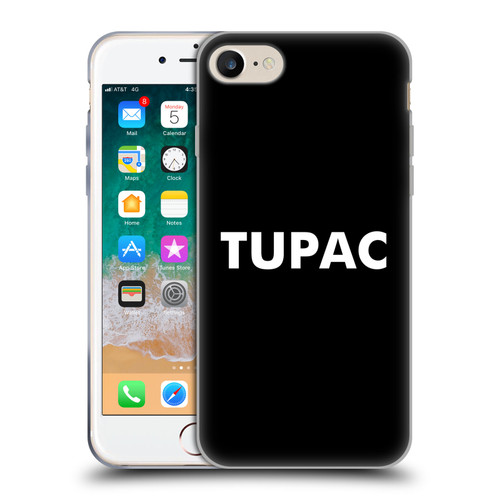 Tupac Shakur Logos Sans Serif Soft Gel Case for Apple iPhone 7 / 8 / SE 2020 & 2022