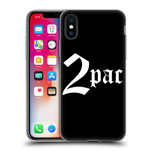 Tupac Shakur Logos Old English Soft Gel Case for Apple iPhone X / iPhone XS