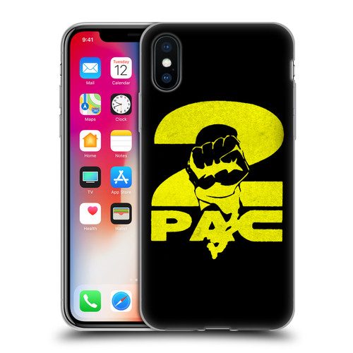 Tupac Shakur Logos Yellow Fist Soft Gel Case for Apple iPhone X / iPhone XS