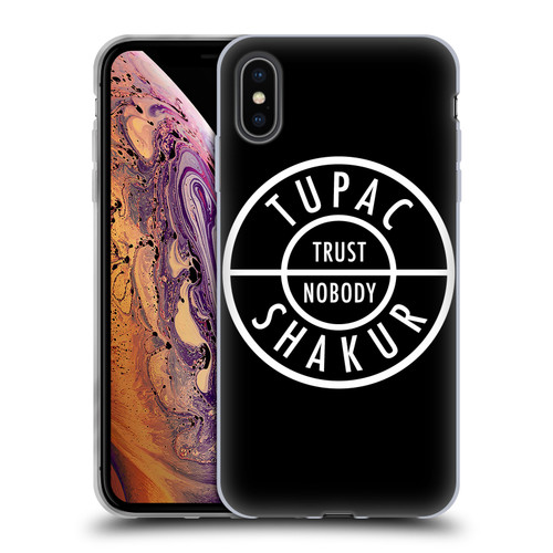 Tupac Shakur Logos Trust Nobody Soft Gel Case for Apple iPhone XS Max