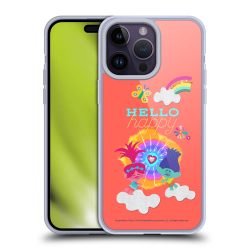 Trolls Graphics Poppy Branch Rainbow Soft Gel Case for Apple iPhone 14 Pro Max