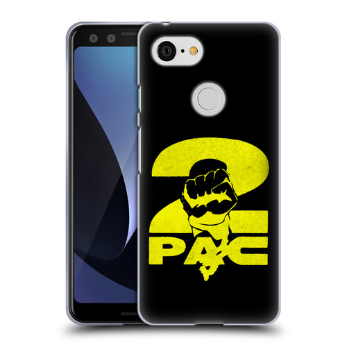 Tupac Shakur Logos Yellow Fist Soft Gel Case for Google Pixel 3