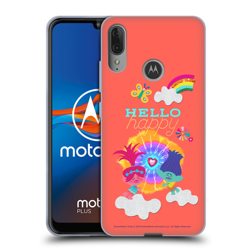 Trolls Graphics Poppy Branch Rainbow Soft Gel Case for Motorola Moto E6 Plus