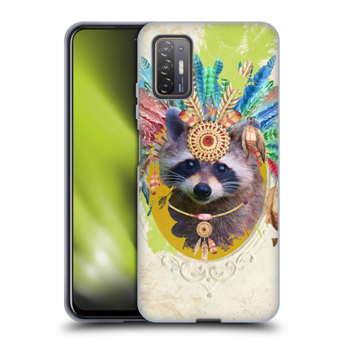 Duirwaigh Boho Animals Raccoon Soft Gel Case for HTC Desire 21 Pro 5G