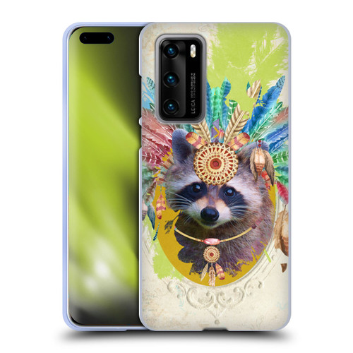 Duirwaigh Boho Animals Raccoon Soft Gel Case for Huawei P40 5G