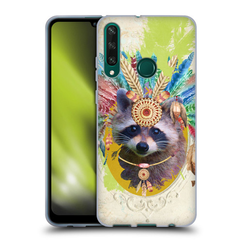 Duirwaigh Boho Animals Raccoon Soft Gel Case for Huawei Y6p