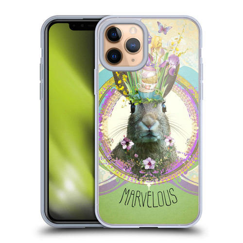 Duirwaigh Boho Animals Rabbit Soft Gel Case for Apple iPhone 11 Pro