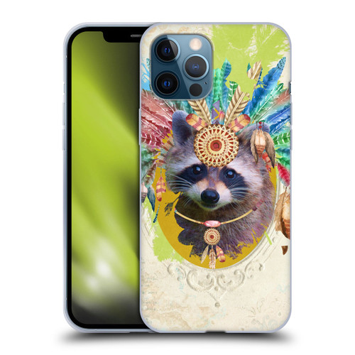 Duirwaigh Boho Animals Raccoon Soft Gel Case for Apple iPhone 12 Pro Max