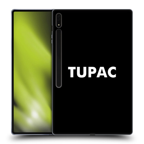 Tupac Shakur Logos Sans Serif Soft Gel Case for Samsung Galaxy Tab S8 Ultra